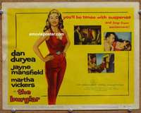 z030 BURGLAR movie title lobby card '57 super sexy Jayne Mansfield!