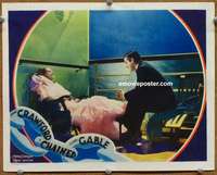 z376 CHAINED #4 movie lobby card '34 Joan Crawford & Gable on deck!