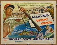 z049 DESERT LEGION movie title lobby card '53 Alan Ladd, Richard Conte