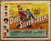 z059 DUEL AT SILVER CREEK movie title lobby card '52 Don Siegel, Audie Murphy