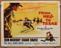 z084 FROM HELL TO TEXAS movie title lobby card '58 Don Murray, Diane Varsi