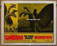 z473 GHIDRAH THE THREE HEADED MONSTER movie lobby card #8 '65 best!