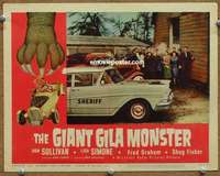 z477 GIANT GILA MONSTER movie lobby card #4 '59 teen sci-fi horror!