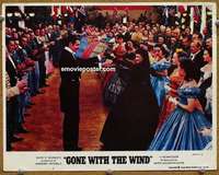 z483 GONE WITH THE WIND movie lobby card #2 R68 Gable & Leigh dance!