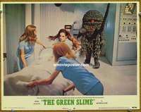 z493 GREEN SLIME movie lobby card #5 '69 great cheesy monster image!