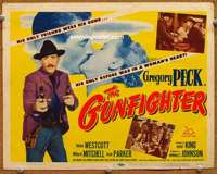 z098 GUNFIGHTER movie title lobby card '50 Gregory Peck, Jean Parker
