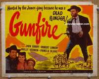 z101 GUNFIRE movie title lobby card '50 Don Red Barry, Robert Lowery