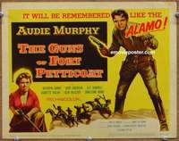 z103 GUNS OF FORT PETTICOAT movie title lobby card '57 Audie Murphy in Texas!