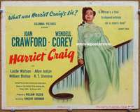 z106 HARRIET CRAIG movie title lobby card '50 Joan Crawford, Corey