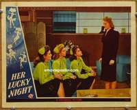 z499 HER LUCKY NIGHT movie lobby card '45 Andrews Sisters, O'Driscoll