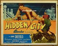 z110 HIDDEN CITY movie title lobby card '50 Johnny Sheffield as Bomba!