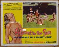 z501a HIDEOUT IN THE SUN movie lobby card '60 Doris Wishman classic!