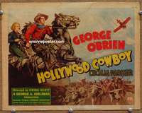 z112 HOLLYWOOD COWBOY movie title lobby card '37 George O'Brien, Parker