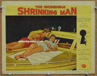 z516 INCREDIBLE SHRINKING MAN movie lobby card #2 '57 before he shrank!