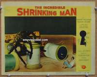 z519 INCREDIBLE SHRINKING MAN movie lobby card #6 '57 giant spider!