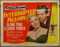 z119 INTERRUPTED MELODY movie title lobby card '55 Glenn Ford, Parker