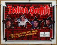 z124 ITALIAN GRAFFITI movie title lobby card '73 Italian spoof comedy!