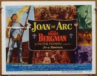 z127 JOAN OF ARC movie title lobby card '48 Ingrid Bergman, Jose Ferrer