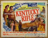 z133 KENTUCKY RIFLE movie title lobby card '55 Chill Wills, Lance Fuller