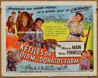 z135 KETTLES ON OLD MacDONALD'S FARM movie title lobby card '57 Marjorie Main