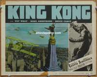 z539 KING KONG movie lobby card #3 R52 on Empire State Building!