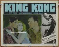z540 KING KONG movie lobby card #4 R52 close up of top stars!