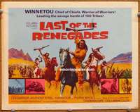 z139 LAST OF THE RENEGADES movie title lobby card '66 Lex Barker, Indians!