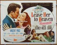 z144 LEAVE HER TO HEAVEN movie title lobby card '45 Tierney, Wilde, Crain