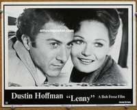 z574 LENNY movie lobby card #5 '74 Dustin Hoffman & Perrine close up!