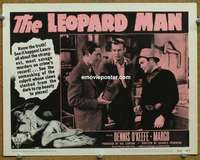 z575 LEOPARD MAN movie lobby card R52 Jacques Tourneur, Val Lewton