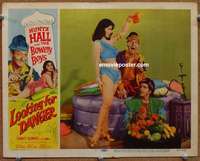 z588 LOOKING FOR DANGER movie lobby card #1 '57 Huntz Hall & sexy girl!