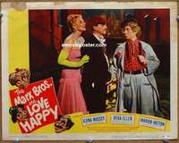 z592 LOVE HAPPY movie lobby card #2 '49 Massey, Groucho & Harpo Marx!