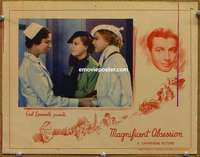 z609 MAGNIFICENT OBSESSION movie lobby card '35 Irene Dunne, Taylor