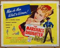 z158 MARSHAL'S DAUGHTER movie title lobby card '53 sexy Laurie Anders!