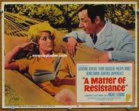 z616 MATTER OF RESISTANCE movie lobby card #1 '66 Catherine Deneuve
