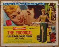 z198 PRODIGAL movie title lobby card '55 Lana Turner, Edmond Purdom