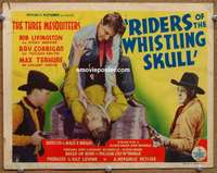 z214 RIDERS OF THE WHISTLING SKULL movie title lobby card '37 3 Mesquiteers!