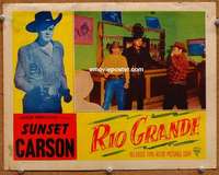 z675 RIO GRANDE movie lobby card '49 Sunset Carson at bar!
