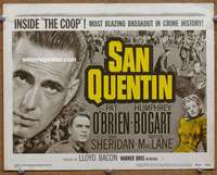 z220 SAN QUENTIN movie title lobby card R50 Humphrey Bogart, Ann Sheridan