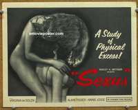 z226 SEXUS movie title lobby card '64 Radley Metzger, physical excess!