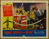 z697 SHAKE, RATTLE & ROCK movie lobby card #5 '56 Fats Domino plays!