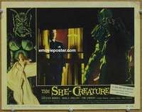 z700 SHE-CREATURE movie lobby card #5 '56 great monster image!