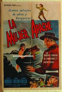 a155 APACHE WOMAN Argentinean movie poster '55 Lloyd Bridges