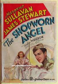 a116 SHOPWORN ANGEL Aust one-sheet movie poster '38 Margaret Sullavan