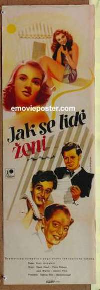 a129 HOLIDAY CAMP Czech insert movie poster '48 Flora Robson, English!