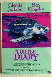 a073 TURTLE DIARY English one-sheet movie poster '85 Andy Warhol artwork!