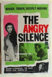 a009 ANGRY SILENCE English one-sheet movie poster '61 Attenborough, Angeli