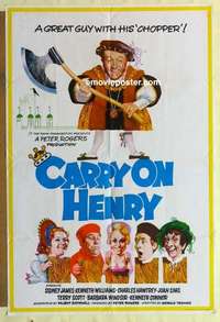 a021 CARRY ON HENRY VIII English one-sheet movie poster '72 English sex!