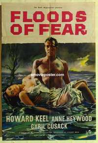 a031 FLOODS OF FEAR English one-sheet movie poster '59 Keel, Anne Heywood