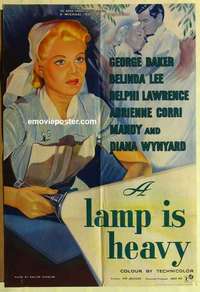 a032 GENTLE TOUCH English one-sheet movie poster '57 A Lamp is Heavy!